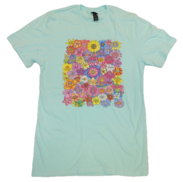 Flowers of Love Aqua Tee-Shirt