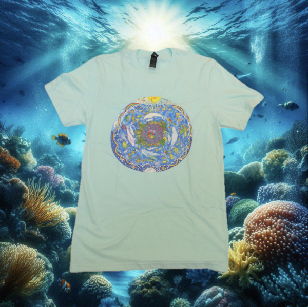 Ocean Mandala Aqua Tee-Shirt