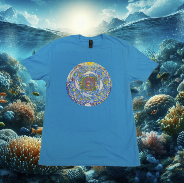 Ocean Mandala Blue Tee-Shirt