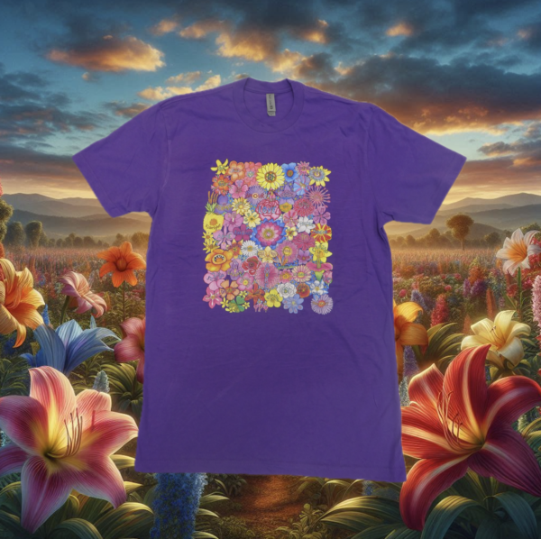 Flowers of Love Purple Tee-Shirt